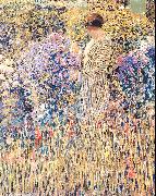 Frieseke, Frederick Carl Lady in a Garden oil